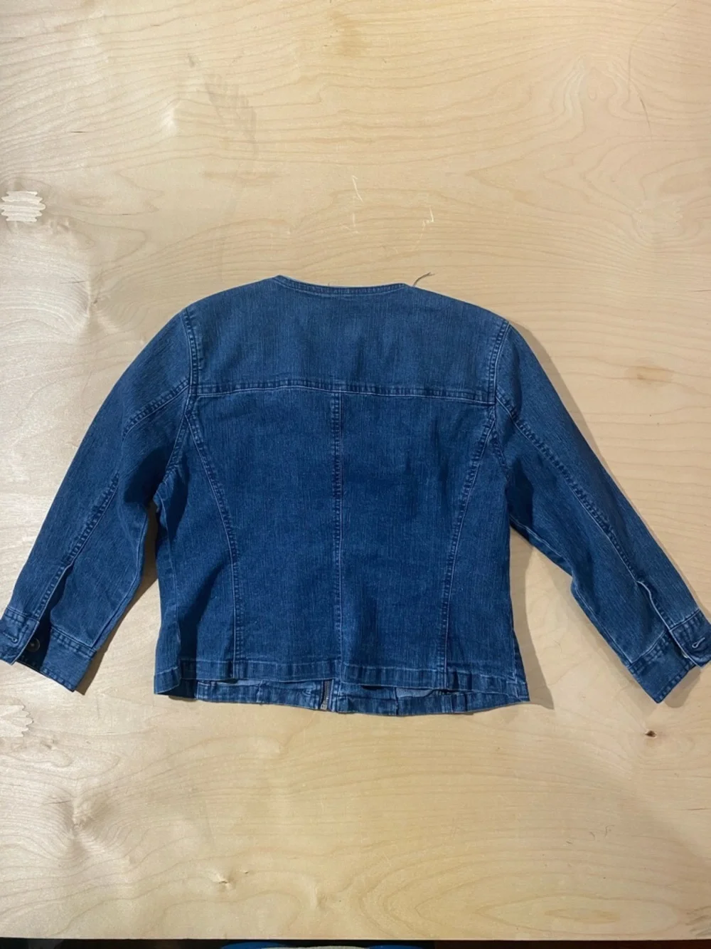 Ruby Rd. Blue Denim Jacket with Geometric Embellishments 10P (RB)
